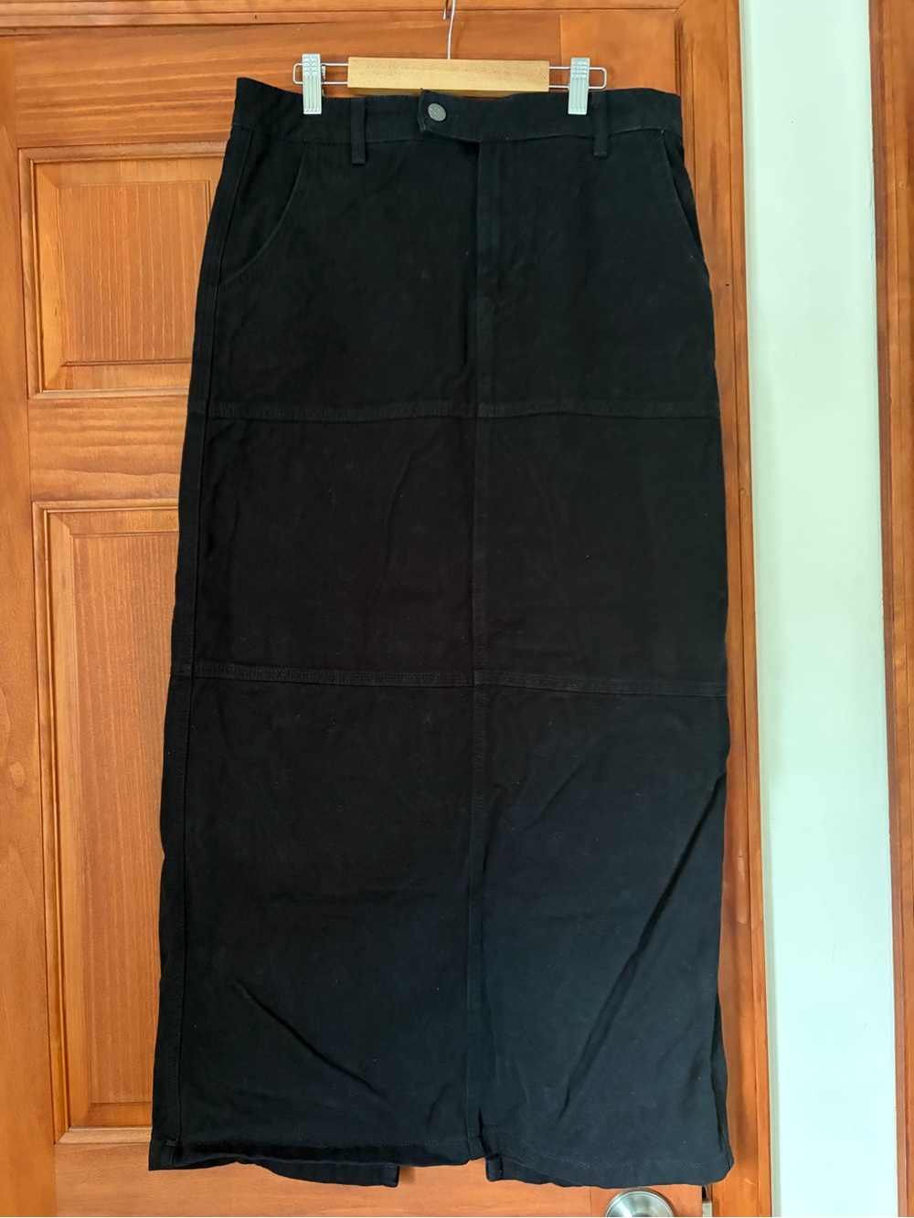NAKD black denim maxi skirt. Size 40